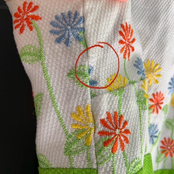 60s/ 70s Inspired Lori Ann Made in Canada Vintage Green Summer Flower Dress - Picture 10 of 11